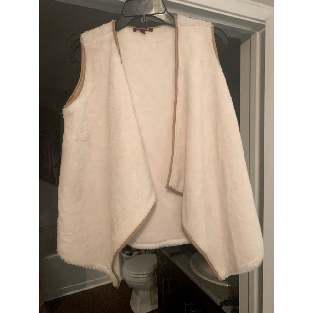 Faux Fur White Vest
